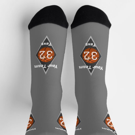Basketball Design Socks beliebige Farbe HAMbyWG Socken (Oben)