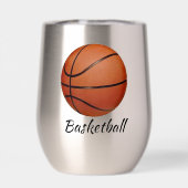 Basketball Design Thermal Wine Tumbler (Rückseite)