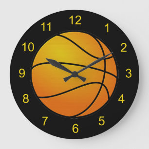 Basketball Design Wall Clock Große Wanduhr