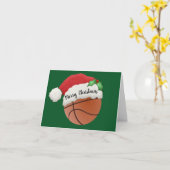 Basketball Design Weihnachtskarte Karte (Gelbe Blume)