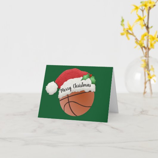 Basketball Design Weihnachtskarte Karte (Gelbe Blume)