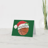 Basketball Design Weihnachtskarte Karte (Vorderseite)