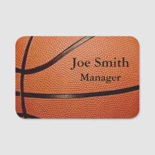 Basketball-Designmarke Namensschild