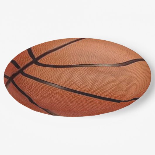 Basketball-Designpapier-Party-Platte Pappteller (Schrägansicht)