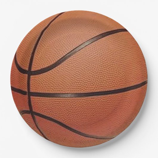 Basketball-Designpapier-Party-Platte Pappteller (Vorderseite)