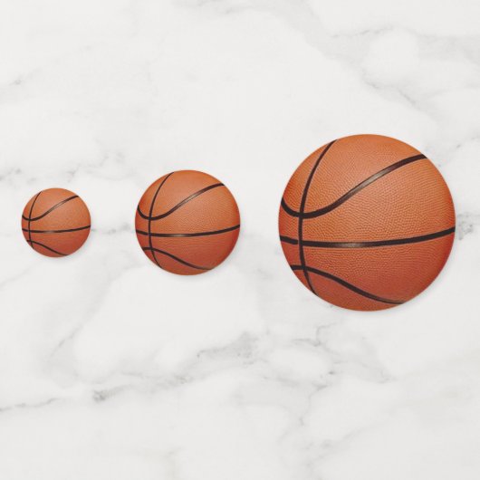Basketball-Designtisch Confetti Konfetti (Rückseiten)