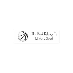 Basketball Dieses Buch gehört zu Personalisierten Permastempel