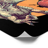 Basketball Dino T-rex Portrait Ball Player Basketb Poster (Ecke)