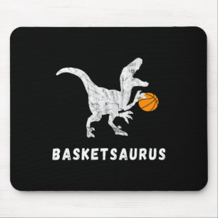 Basketball Dinosaur Baller T-rex Dino Playing Bask Mousepad