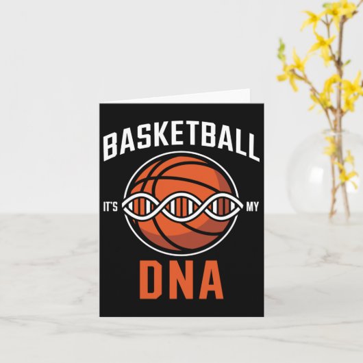 Basketball DNA - Pion läuft in meinem Blut Karte (Gelbe Blume)