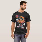 Basketball Donut Eiscreme T-Shirt (Vorne ganz)