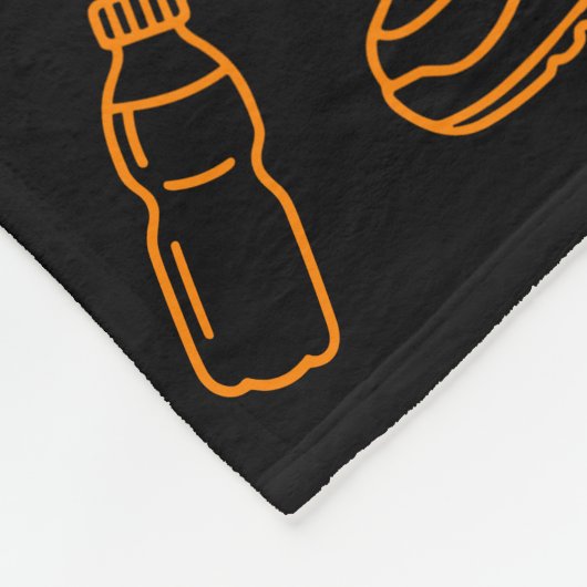 Basketball Doodle Pattern Custom Name Senior Gift Fleecedecke (Ecke)