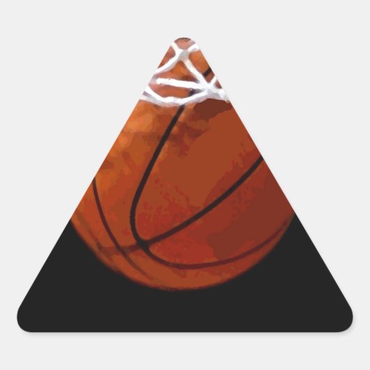 Basketball Dreieckiger Aufkleber (Vorderseite)