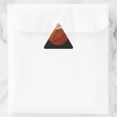 Basketball Dreieckiger Aufkleber (Tasche)