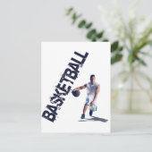 Basketball Dribble Postkarte (Stehend Vorderseite)