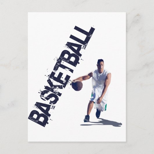 Basketball Dribble Postkarte (Vorderseite)