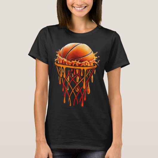 Basketball Drip Graphic, Basketball Funny Bruh Gif T-Shirt (Vorderseite)