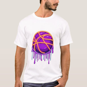 Basketball-Drip-Neon-Basketball-Grafiken T-Shirt