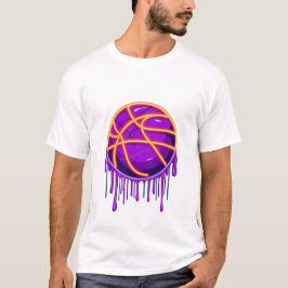 Basketball Drip Neon Basketball Graphics T-Shirt