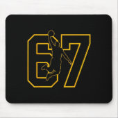 Basketball Drip Number 67 Basketball Player  Mousepad (Vorne)