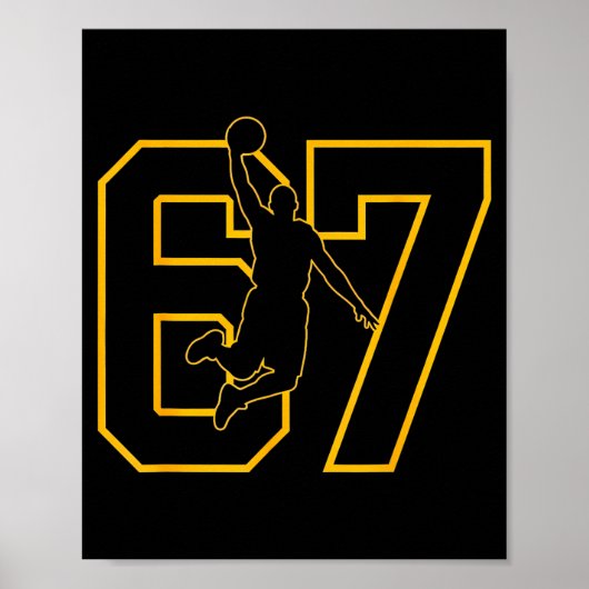 Basketball Drip Number 67 Basketball Player Poster (Vorne)
