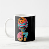 Basketball Drip Number 67 Player 67th Birthday Ice Kaffeetasse (Links)