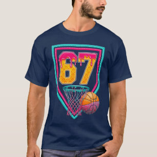 Basketball Drip Nummer 67 Basketballspieler lustig T-Shirt