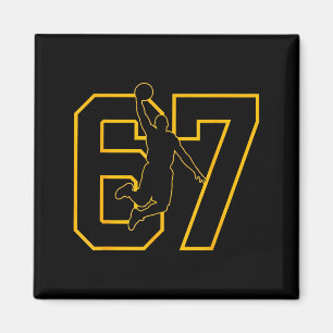 Basketball Drip Nummer 67 Basketballspieler Magnet