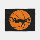 Basketball-Dunk-Ball-Shooting-Srts-Spiel-Trainer Fleecedecke (Vorderseite (Horizontal))