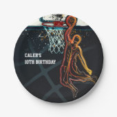 Basketball Dunk Jump Shot Birthday Party Pappteller (Vorderseite)