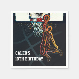 Basketball-Dunk-Jump-Shot-Geburtstagsfeier Serviette