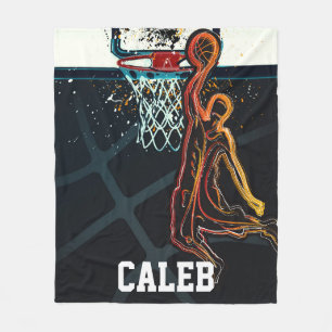 Basketball Dunk Jump Shot Modernes Urban Cool Fleecedecke