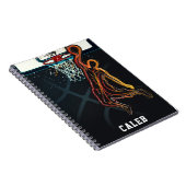 Basketball Dunk Jump Shot Modernes Urban Cool Notizblock (Rechte Seite)