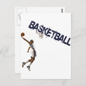 Basketball Dunk Postkarte (Vorne/Hinten)