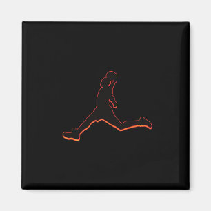 Basketball Dunkel Silhouette Design Airtime Magnet