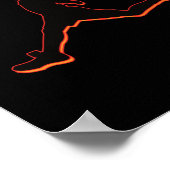 Basketball Dunkel Silhouette Design Airtime Poster (Ecke)