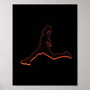 Basketball Dunkel Silhouette Design Airtime Poster