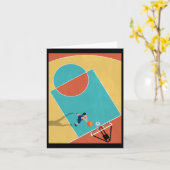 Basketball Dunkels 1 Karte (Gelbe Blume)