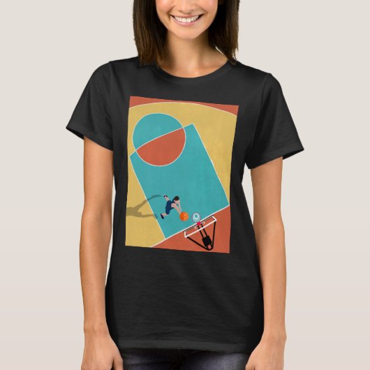 Basketball Dunkels 1 T-Shirt (Vorderseite)