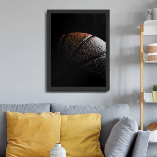 Basketball Dunkles Texturiertes Minimalist Poster