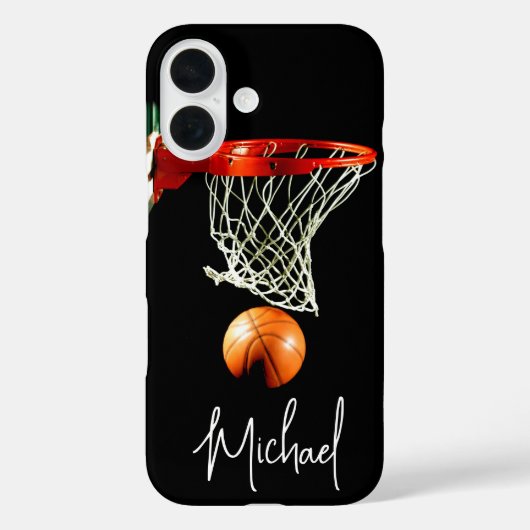 Basketball durch Ihren Namen ersetzen Case-Mate iPhone Hülle (Rückseite)