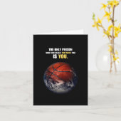 Basketball Earth Motivierend Inspiration Zitat Karte (Gelbe Blume)