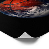 Basketball Earth Motivierend Inspiration Zitat Poster (Ecke)