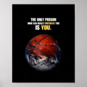 Basketball Earth Motivierend Inspiration Zitat Poster (Vorne)
