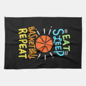 Basketball - Eat Sleep Basketball Repeat Geschirrtuch (Horizontal)