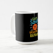Basketball - Eat Sleep Basketball Repeat Kaffeetasse (Vorderseite Links)