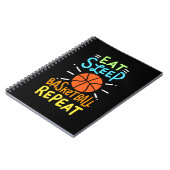 Basketball - Eat Sleep Basketball Repeat Notizblock (Linke Seite)