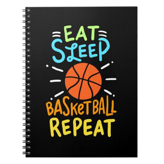 Basketball - Eat Sleep Basketball Repeat Notizblock (Vorderseite)