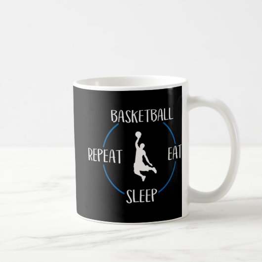 Basketball Eat Sleep Repeat Gift For Basketball Pl Kaffeetasse (Rechts)