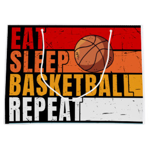 Basketball Eat Sleep Repeat Große Geschenktüte